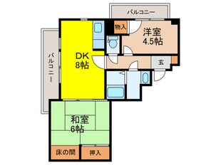 常盤台第2ローヤルコーポ(301)の物件間取画像